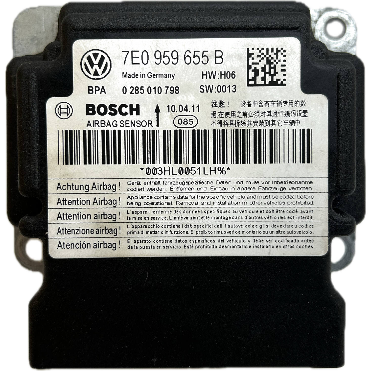 Volkswagen Transporter T5 Airbag-Steuergerät Reparatur