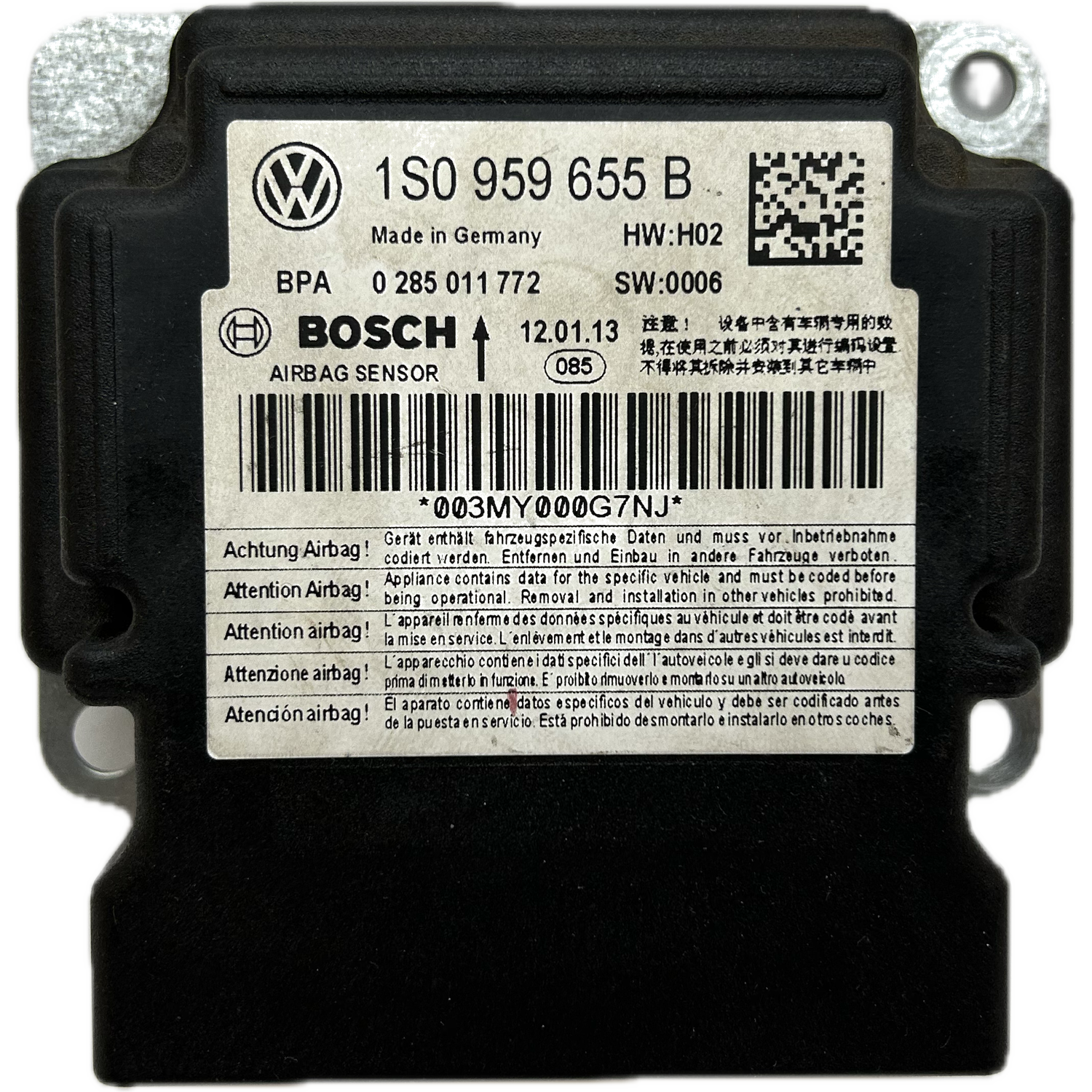 Skoda Citigo Mk1 Airbag-Steuergerät Reparatur