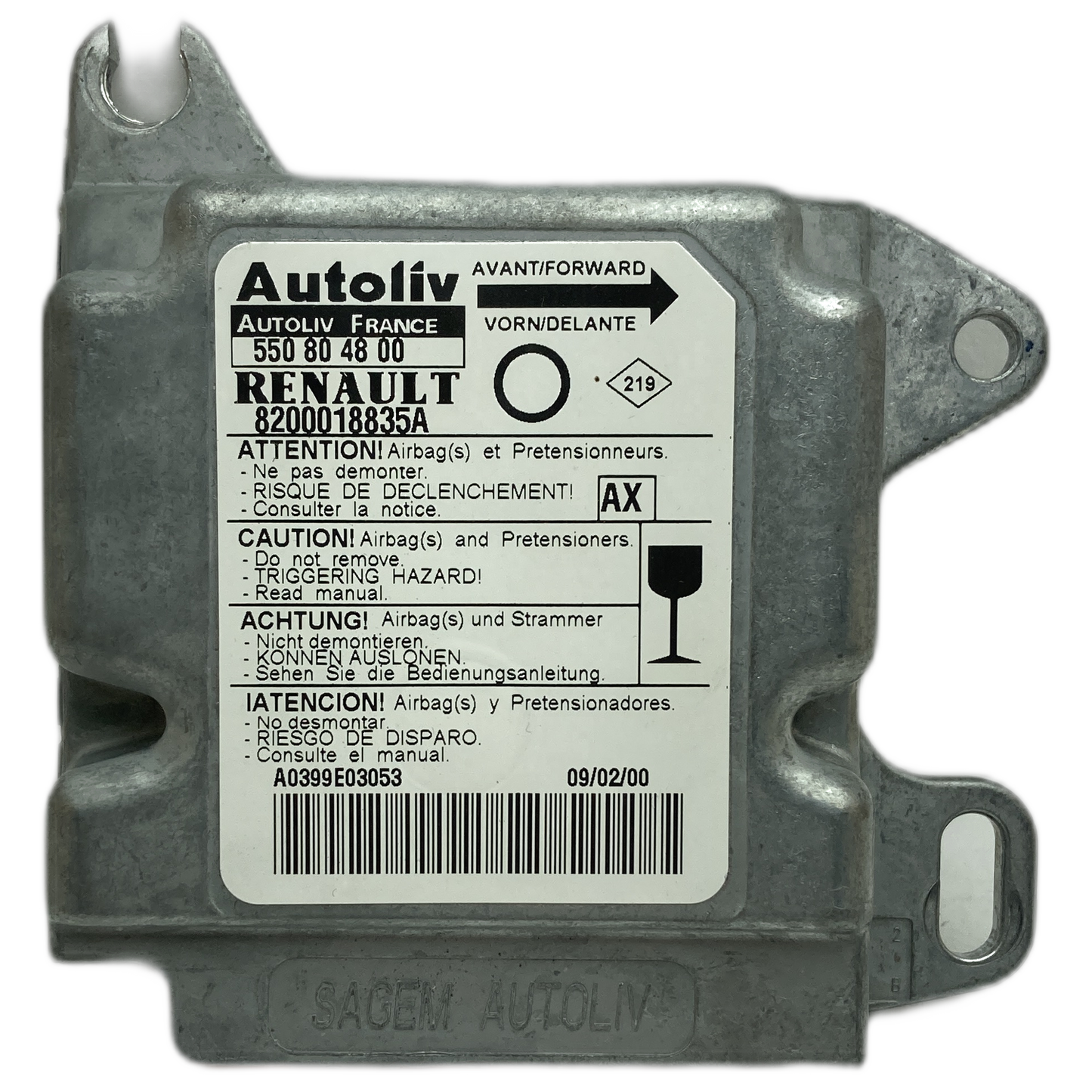 Renault Twingo II Airbag-Steuergerät Reparatur