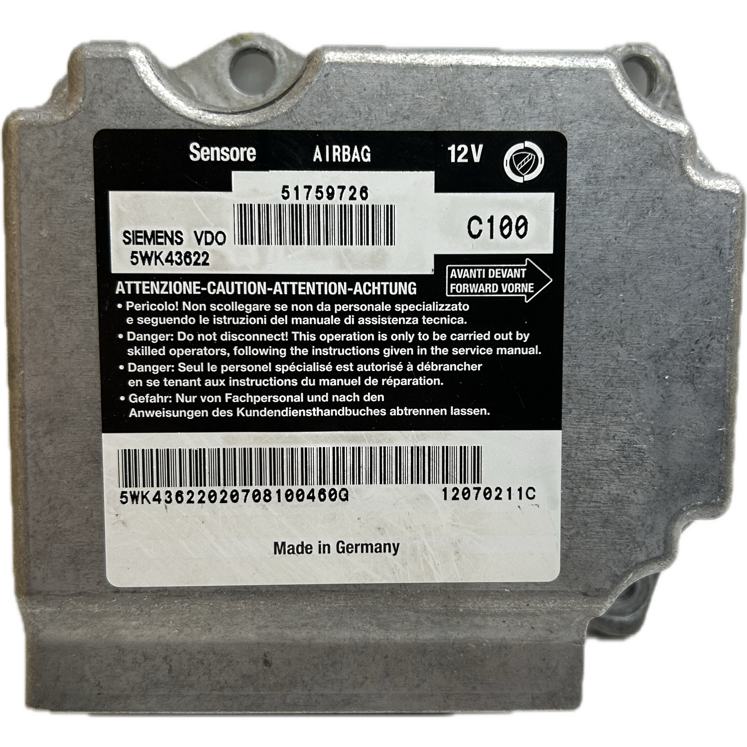 Fiat Multipla 186 Airbag-Steuergerät Reparatur